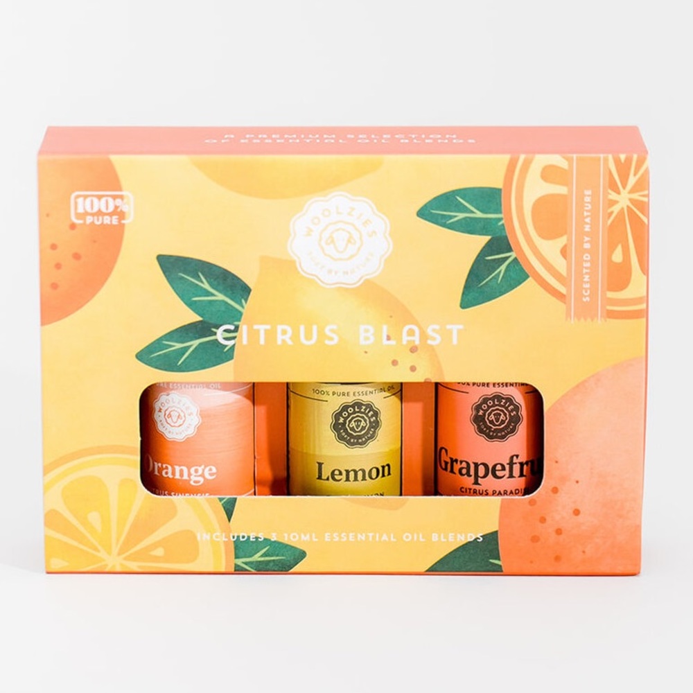 Woolzies Essential Oil Set blends: Citrus Blast Lemon, Grapefruit and Or…